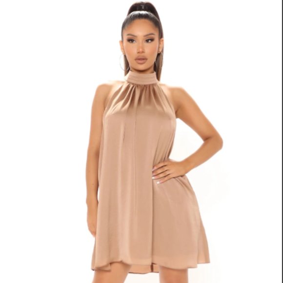 Satin Mini Dress - Picture 2 of 4